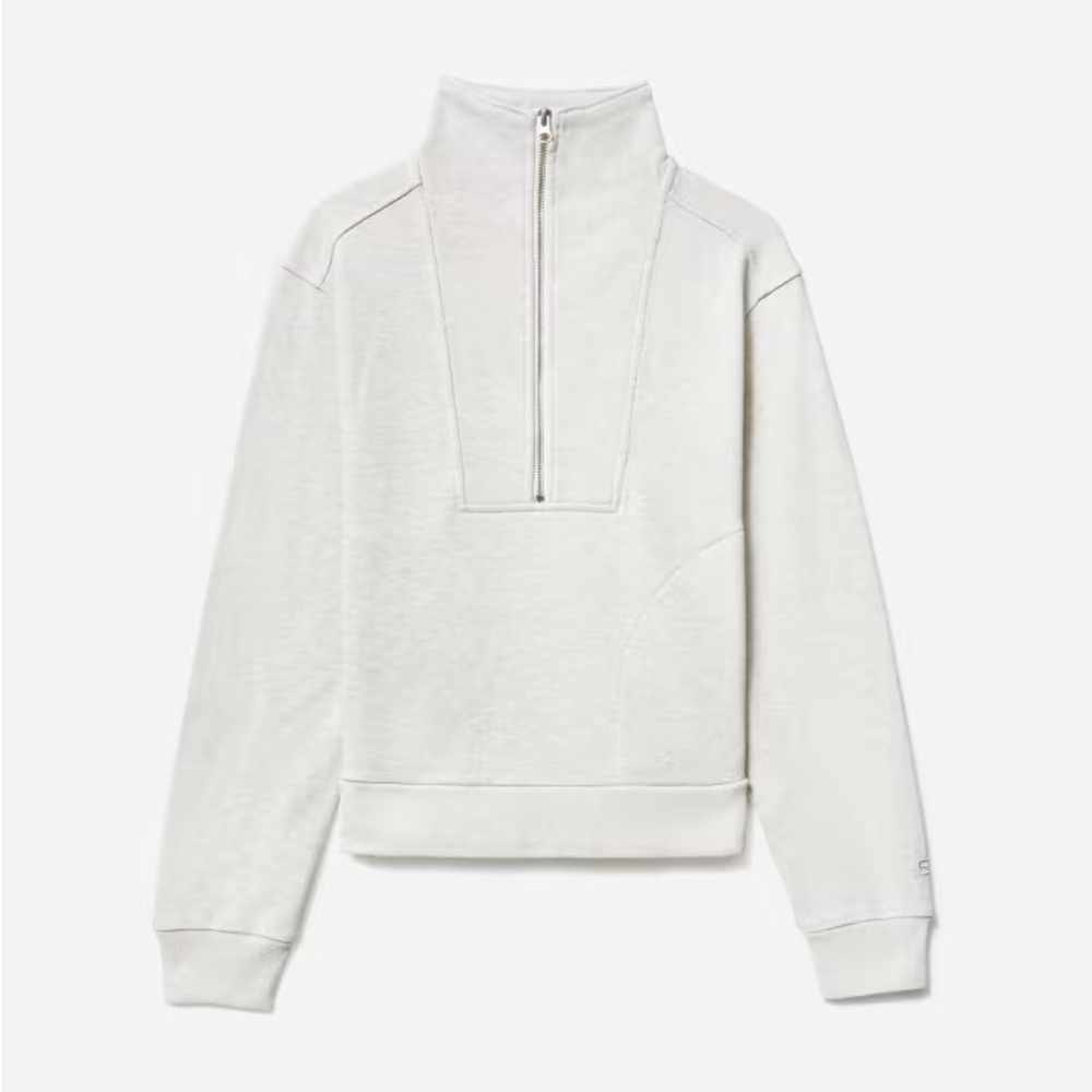 Everlane The Track Half-Zip Light Heather Gray - Size XS